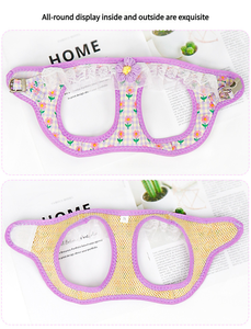 Venta al por mayor de arnés de lujo para perros arnés de chaleco ajustable para perros sin tirones collar de perro conjunto de correa logotipo personalizado diseño arnés de lujo para gatos - Product Image 4