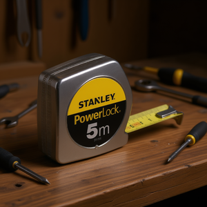 Stanley PowerLock Tape Measure 5m Metal Case Measuring <b>Tool</b> - Product Image 3