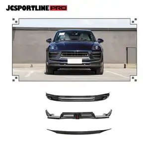 Mode Refit Fiber De Carbone Lèvre Avant Aile Moyenne Aileron Arrière Diffuseur Auto Carrosserie Kits pour Porsche Macan