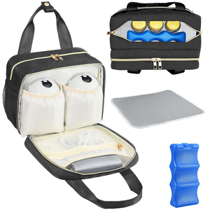 Sac de transport pour tire-lait portable compatible avec les tire-lait portables OEM/ODE, sac isotherme pour lait maternel avec pack de glace - Product Image 1