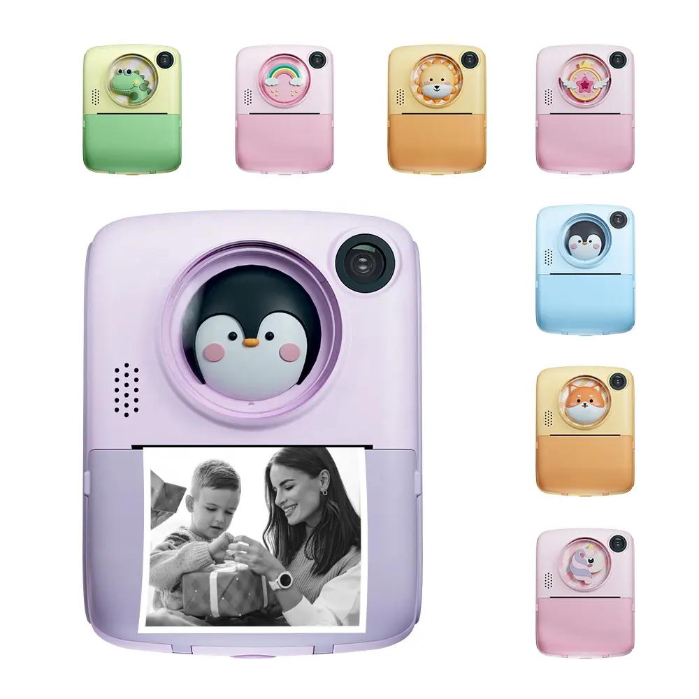 YMX CAM1 Cute Mini Selfie 2 Inch Picture Photo Recorder Children Kids Instant Print Printing Printer Camera with Dual Lens