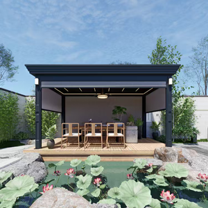 Tettoia <span class=keywords><strong>e</strong></span> Pergola con Telaio in Alluminio Antivento per Cortile <span class=keywords><strong>e</strong></span> Terrazza - Product Image 3