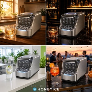 Home Ice Sphere Maker 8 <b>Crystal</b> <b>Balls</b> 30min 3cm Machine Auto Release 60db Quiet Kitchen Countertop Lcd Ce Sc-6219 - Product Image 5