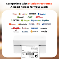 Impresora Térmica de Escritorio Compacta con Botones Físicos, BT/USB, 160 mm/s, sin Tinta, Etiquetas Multitamaño para Envíos y Venta Minorista