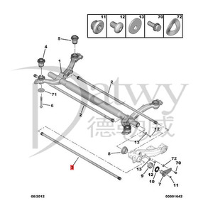 OE 5170 a4 5170 f0 barra stabilizzatrice posteriore <span class=keywords><strong>Peugeot</strong></span> 206 (marca Datwy) - Product Image 6
