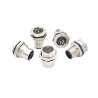 Connecteur circulaire personnalisé M12 2345 broches 8 pôles 12 17 cœurs étanche PCB type de plaque de soudage prise d'aviation pour l'alimentation