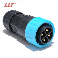 Connecteur de panneau étanche à verrouillage rapide LLT, prix usine, 4 broches, 35A, pour éclairage LED extérieur, connecteur de câble étanche