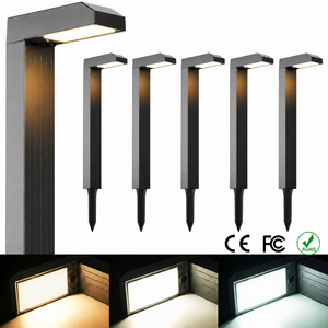 Lampes solaires de paysage 3CCT IP65, lampadaires extérieurs étanches en métal avec allumage automatique pour allée, patio, pelouse, cour - Product Image 1