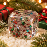 Jouet anti-stress scintillant pour les fêtes, cube souple à rebondir, idéal pour les cadeaux de Noël et les cadeaux de bureau pour adultes