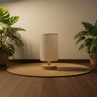 Lampe de table Senya-Pro aspect laiton, sans fil, rechargeable, LED, commande tactile, intensité réglable, abat-jour plissé, décoration de table à manger