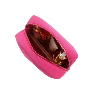 Großhandel rosa Neopren Make-up-Tasche benutzer definierte Logo Beauty-Tasche OEM ODM Factory Promotion wasserdichte Neopren kleine Kosmetik tasche - Product Image 5