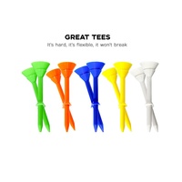 Nouveaux tees de golf à pointe souple, légers, durables, incassables, personnalisables en couleur et motif, accessoires et fournitures de golf