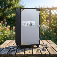 Coffre-fort MNS-120CC avec serrure électronique à empreinte digitale et mot de passe, porte en acier, clé de secours, installation facile, finition thermolaquée