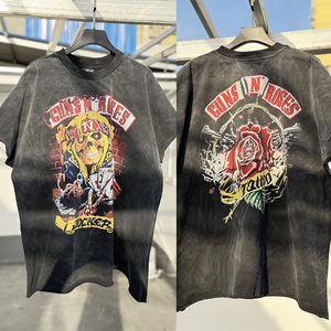 2025 Mới Chất Lượng Hàng Đầu Axit Rửa Thiết Kế Màu Đen Cổ Điển T-Shirts Đổ Hommes Hộp Sọ In Ấn Quần Áo Mùa Hè Giản Dị T-Shirt Cho Nam Giới - Product Image 1