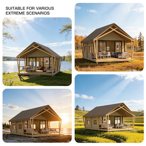 Prairie Glamping tenda in legno Outdoor Glamping Luxury Safari Desert Hotel Resort House tende - Product Image 5