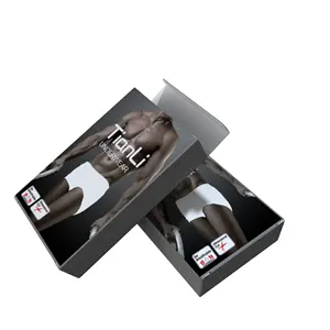 Fabrik benutzerdefinierter Druck-Logo luxuriöser Geschenk-Karten-Papier-Karton Höschen Dessous-Verpackung Damen Herren Unterwäsche-Karton