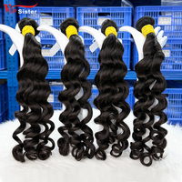 Extensions de cheveux humains bruts 100% naturels, qualité 7A, brésiliens Remy, ondulés, tissage double trame, les plus vendues