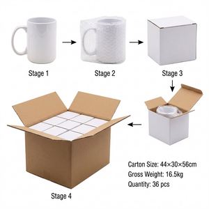 Taza de Café de Cerámica Blanca de 15oz al por Mayor, Personalizable con Logotipo, Gran Capacidad de 450ml, Precio de Fábrica, Envío Rápido - Product Image 4