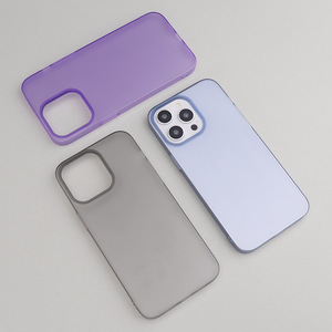 Nueva funda delgada translúcida mate esmerilada para teléfono móvil para iPhone 14 Pro Max 13 12 <span class=keywords><strong>11</strong></span> Pro 15 Plus carcasa dura para teléfono a prueba de golpes - Product Image 1
