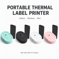 Mini-imprimante thermique portable sans fil sans encre pour étiquettes, idéale pour la maison, le bureau, la vente en gros et la personnalisation (codes-barres, adresses)