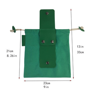 Pochette de forage verte avec compartiment intérieur, sac de taille à poignée souple pour outils de survie en plein air, 32x22cm - Product Image 4