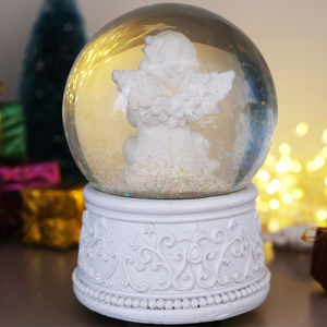 Globe à neige en résine en forme d'ange pour la décoration de la maison, cadeaux de nouvel an Offre Spéciale - Product Image 5