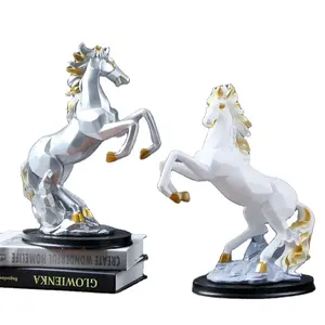 Home Decorations Zodiac Horse Sculpture Office TV Cabinet Resin Crafts Gifts Feng Shui Ornaments Supplies