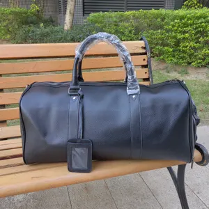 Logo personnalisé En Cuir Véritable Voyage Weekender Nuit Sac Polochon Gym Sports Polochons Fourre-Tout Sac Pour Hommes