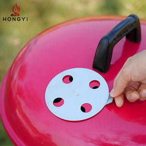 Barbecue rond au charbon de bois Hongyi en fonte avec chariot, portable pour l'extérieur, pour le jardin et le camping - Product Image 5