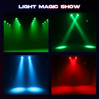 Светодиодный вращающийся прожектор RGBW 4-в-1 DMX512 19x15W 300W с 16/24 каналами, регулируемым стробоскопом и диммированием 0-100% для тематических парков