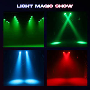 Projecteur de scène LED à tête mobile RGBW 4-en-1 DMX512 19x15W 300W 16/24 canaux avec stroboscope réglable et gradation 0-100% pour parcs à thème - Product Image 3