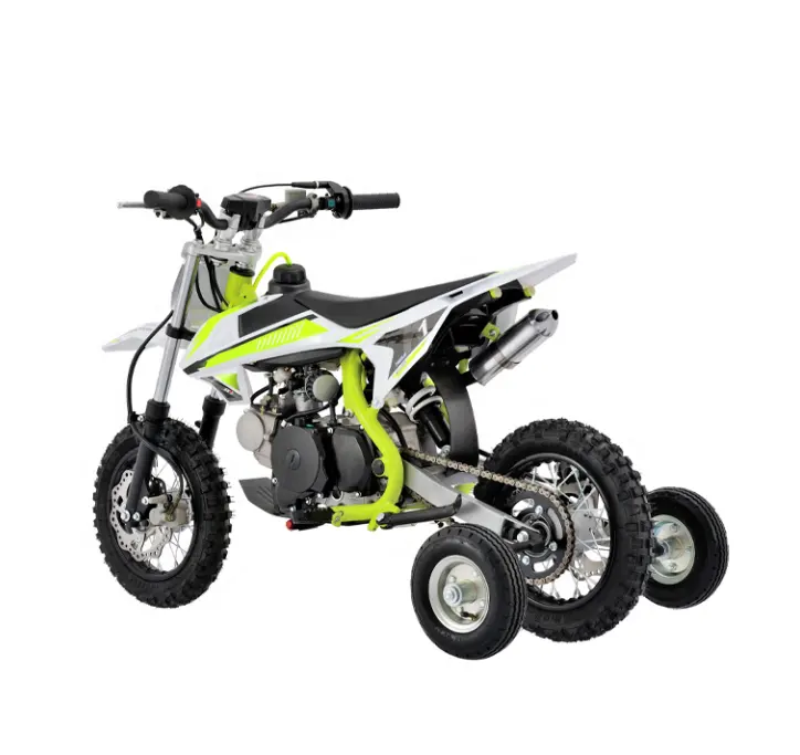 Мини-мотоциклы с тренировочным колесом 110cc, одноцилиндровый 4-тактный Мотокросс с воздушным охлаждением для детей