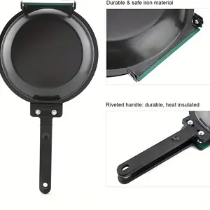 Nonstick Double Sided Skillet, Flat Bottom <strong>Pan</strong> for Baking Frying Pancake Cake Omelet - Product Image 5