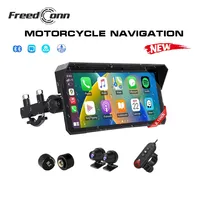 Pour moto sans fil, Carplay Android Auto, écran 8,1 pouces, caméra embarquée 2K pour navigation GPS, affichage étanche IP65