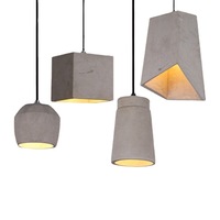Loft industriel rétro petit bois pendentif lumière ciment lampe télécommande interrupteur béton suspendu conception pour hôtels Art Studios