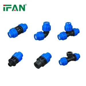 IFAN Amostra Grátis Estufas Agrícolas PP Irrigação Compressão Encanamento HDPE Pipe Fittings