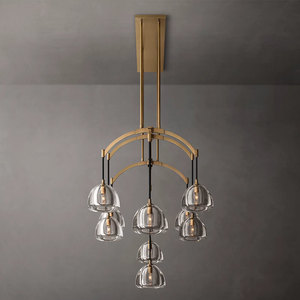 54" Retro Industrial Crystal Glass Chandelier Modern Decor Kitchen Island Wedding Table Luxury Italian New Design Big Chandelier - Product Image 3