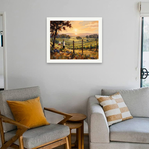 Kit di pittura con i numeri del paesaggio per adulti-vigna da te al <span class=keywords><strong>tramonto</strong></span> 16x20 pollici, regali di arte della campagna senza cornice - Product Image 4