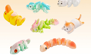 Figurines d'animaux sauvages imprimées en 3D, articulées, en résine souple : <span class=keywords><strong>Sanglier</strong></span>, Castor, Caméléon, Crocodile, Renard, Écureuil – Jouets pour enfants, vente en gros - Product Image 4