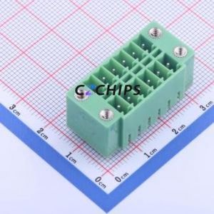 KF2EDGKVM-3.5-2*6P Plug-in Terminal Block Through hole,P=3.5mm Connector Board-to-Board / Socket Closed Screw Fixing 2x6P 3.5mm - Product Image 1