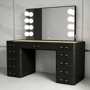 Modern for Luxury Makeup <strong>Vanities</strong> Colorful <strong>Light</strong> 13 Drawers White Black <strong>Vanity</strong> Table Adjustable <strong>Mirror</strong> Bedroom-2026 Hot - Product Image 2