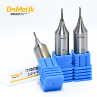BoMeiJK Mata Bor Router Kayu Profesional 1/2 Inch Shank TCT 2 Flute Straight Cutter 45 Helix untuk Mesin CNC ODM/OEM
