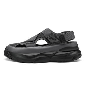 Nouvelles sandales de sport et de plage pour hommes 2025, style Croc, à enfiler, bout fermé, bout rond, doublure en maille, en PVC, pour l'extérieur, l'été, le travail, la conduite, type claquettes - Product Image 1