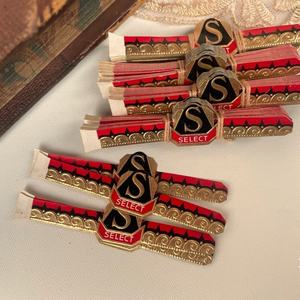 Label Kemasan Cincin Cerutu Kertas Foil Emas Cetak UV Label Pribadi Cerutu Kustom Berkualitas Tinggi Logo Kustom - Product Image 4