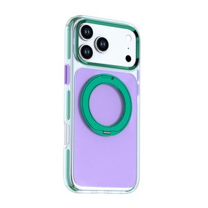 Nueva Funda Magnética Mate para iPhone 17 14 15 16 Pro Max con Protección de 360° °   Soporte de Anillo Metálico con Carga Inalámbrica y Cubierta Trasera Antigolpes - Product Image 1