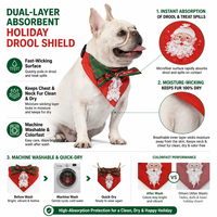 Ensemble de bandanas réversibles pour chien Noël et Halloween, foulard triangulaire ajustable pour animaux de compagnie, bavoir anti-bave pour chats et chiens de petite et grande taille