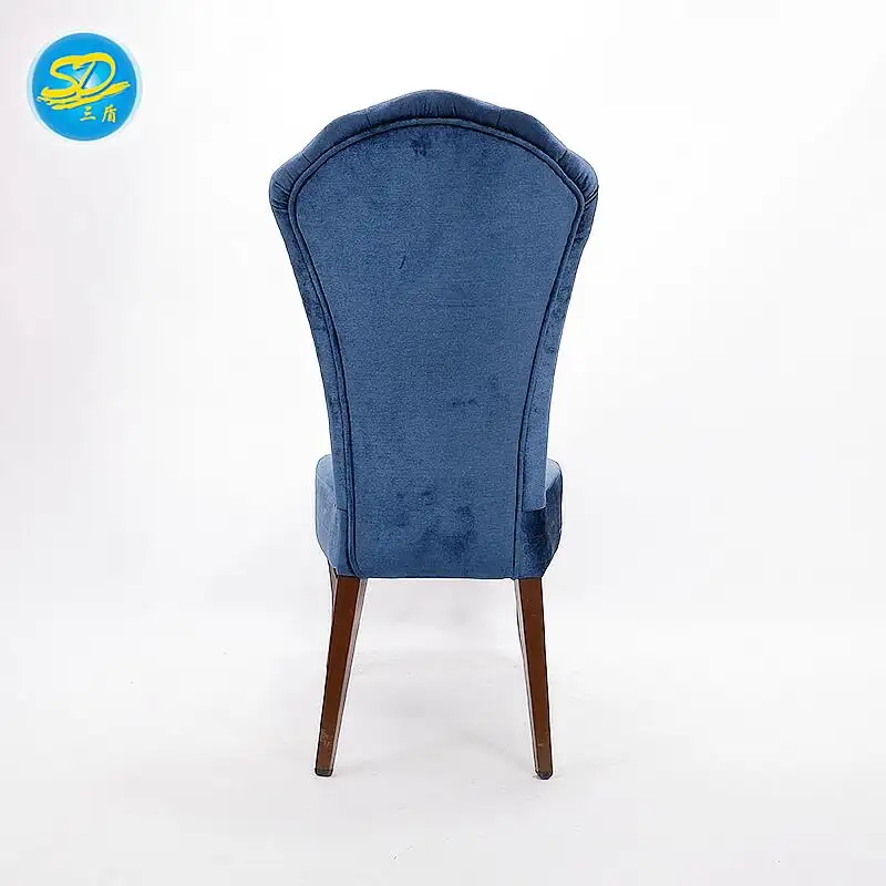 blue dining chair linen
