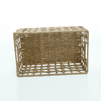 Panier à linge pliable de taille personnalisable, lot de 2, en jacinthe d'eau tressée, paniers de rangement pliables