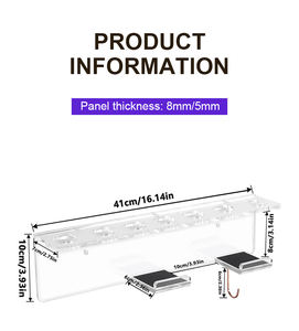 Soporte de Pared de Acrílico Transparente Resistente a los Rayos UV, Organizador, Exhibidor para <span class=keywords><strong>Dyson</strong></span> <span class=keywords><strong>Airwrap</strong></span>, Soporte para Barriles, Cepillos y Varillas - Product Image 4