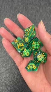 Dés à 20 faces personnalisés, grands dés polyédriques en résine, faits à la main, personnalisables pour les jeux de rô<span class=keywords><strong>le</strong></span> sur table Dungeons and Dragons - Product Image 6